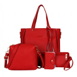 Naiste kott 2021, uus moodne neljaosaline &otilde;lakott S&otilde;numikott Rahakott K&auml;ekott M punane