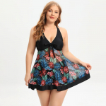 Suures suuruses 4XL 5XL Seksikad ujumisriided Naiste bikiinid, p&auml;itsed, 2-osalised tankiinid, naiste ujumisriided, suur bikiinide komplekt, rannar&otilde;ivad L must