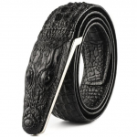 Plyesxale br&auml;ndi meeste rihmad Luksuslikud nahast disainitud v&ouml;&ouml;d meeste kvaliteetsed Ceinture Homme Crocodile Cinturones Hombre 120cm must