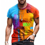 Uus suvine meeste moe T-s&auml;rk Personality Red Tiger Printed meeste T-s&auml;rk Top 7XL