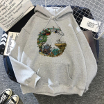 Jaapani anime multifilm Totoro Hoodie Naiste Kawaii Pusad Miyazaki Hayao Studio Ghibli Harajuku Hallid Pusad Unisex Pusa M