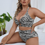 Ring Linked Plus Size triibuline k&otilde;rge v&ouml;&ouml;kohaga bikiinid ujumistrikoo 4XL 2023 Push Up Oversize ujumisriided naiste suures suuruses ujumistrikoo 0XL must