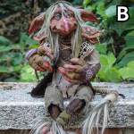 Aed Leprechaun Kujud Vaigust K&auml;sit&ouml;&ouml; &Otilde;udus Muru nikerdamine Aed Maapuu Haldjas Vintage gooti kujuke B