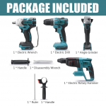 588Vf 4-&uuml;hes multifunktsionaalne elektrit&ouml;&ouml;riistade komplekt elektriline mutriv&otilde;ti/elektriline puur/haamer/nurklihv Makita aku jaoks Only machine