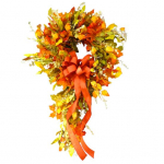 S&uuml;gisep&auml;rg Rustikaalne vastupidav plastikust esiukse s&uuml;gisene talup&auml;rg t&auml;nup&uuml;hadeks oranž