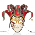 Veneetsia klouni mask Full Face Mask Carnival Halloweeni maski mask Seinakaunistus mooni