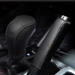 1x Nahast k&auml;igukangipea k&auml;igukangi nupu kaane kaelarihmad K&auml;sipidur must punane &uuml;mbris Hyundai Creta ix25 2017 2018 jaoks Asenda AT BLACK