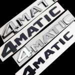 4MATIC 4 MATIC auto pagasiruumi kroomitud mustade t&auml;htedega embleemi m&auml;rgi kleebis ABCEGS ML SL CL GLA CLA klassile Flat font h&otilde;be