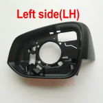 For Toyota Highlander KLUGER MK3 XU50 Side Wing Mirror Housing Frame Holder replace glass rearview cover 2015 2016 2017 Left side LH black