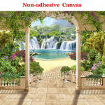 3D seinamaalingud tapeet Moodne P&otilde;hjala metsa Fallsi j&auml;rvevaade Fresko elutuba Magamistuba &Otilde;ppet&ouml;&ouml; Taustadekoratsioon Sein Kodukaunistus Papel De Parede 300cm (W) x 200cm (H)