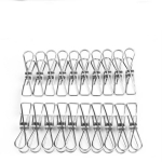 Terasest Klamber N&ouml;&ouml;r Pesu jaoks Riidepuud Pesu Roostevaba Metallist Klambrid 20pcs