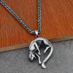 Uus Tengu Ripats Kaelakee Punk Pop Kaelakee Retro Meeste Ehete Ripats Kaelakee h&otilde;be