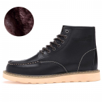 Ehtsast nahast meeste saapad S&uuml;gistalvised poolsaapad meeste kingad 40 must