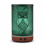 Creative Owl eeterliku &otilde;li difuusor Ultraheli &otilde;hu aroomiteraapia niisutaja 7 v&auml;rvi muutev LED-lamp kodukontori hajuti jaoks AU