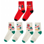 3 paari puuvillased j&otilde;ulusokid Naiste pehmed hingavad keskmise toru sokid Armsad naljakad multifilmi rula sokid One Size