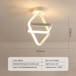 V&auml;ike kaasaegne LED laevalgusti 2 r&otilde;ngast loomingulise disainiga laelamp sisevalgustid esik r&otilde;du vahek&auml;ik kontori l&auml;ige