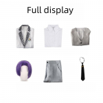 Anime BLUE LOCK Reo Mikage Isagi Yoichi Chigiri Hyoma Cosplay parukas Valge &uuml;likond Vest s&auml;rk T&auml;ielik komplekt Halloweeni kost&uuml;&uuml;me L-(Costume+Wig)