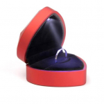 limeimei S&uuml;damekujuline LED-valguss&otilde;rmuse hoidja kasti ettepanek Pulmab&auml;ndi n&auml;idiku hoiukarp punane