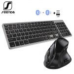 Bluetoothi ​​juhtmevaba klaviatuurikomplekt mitme seadmega 2,4 g juhtmeta klaviatuuriga m&auml;ngija klaviatuuri ja hiire kamm Windowsi s&uuml;learvutile English Set