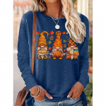 Naljakas mustriga pikkade varrukatega T-s&auml;rgid naistele Mood Igap&auml;evane Pullover S&uuml;gis Gnoomid S&uuml;gisk&otilde;rvits T&auml;nup&uuml;ha vabaaja Harajuku topsid 5XL