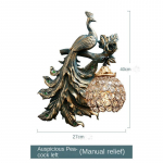 Retro paabulinnu seinalamp Elutuba Magamistoa voodipea taustasein Loominguline kaunistus seinalamp the left