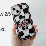 L&auml;bipaistev Wave Edge v&auml;rvitud silikoon&uuml;mbris iPhone 15 14 13 Xiaomi Redmi Note 10 11 12 Samsung A14 A24 A34 A54 Funda Square armas kutsikakoera kate Infinix Hot 10 (X682)