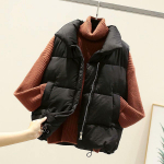 L&uuml;hike vest naistele kevadel/s&uuml;gisel Uus camisole lahtise rev&auml;&auml;riga leivajope puuvillase vestiga jope S must