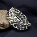 ZORCVENS 316L roostevabast terasest ehted, h&otilde;bedane 24 mm lai meeste k&auml;ev&otilde;ru meestele 23cm