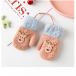 J&otilde;ulup&auml;kapiku multifilm Hirved Beebi Labakindad Lapsed Talvekindad Kaela Rippuvad Kindad Pehmed Paksud Lastele Noored poisid T&uuml;drukud 3-8T punane