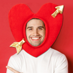 Cupid Arrow Heart Hat Aksessuaar meestele Naistele Lplush peokost&uuml;&uuml;m