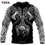 Meeste dressipluusid 3D Prindiga Viikingid Klassikaline Wolf Meeste Pusad jakk Kevad s&uuml;gis Mood Pullovers Hip Hop Punk Suurem&otilde;&otilde;tmelised topid 5XL
