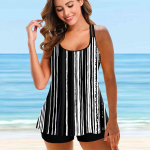 Naiste &otilde;larihmaga ujumistrikoo Submarine Roses Print Bikini Tankini ujumistrikoo S must