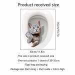 T243# Loominguline armas kassi seinakleebis Vannitoa tualettruumi sisustus Elutoa kapi kodukaunistuse kleebised 30x35cm-PVC