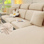Elastne diivani kate Tahke pehme diivanikomplekt Slipcover elutoam&ouml;&ouml;bel pestav sektsioondiivankatted pol&uuml;estrist Lemmikloomad lapsed Back cushion cover