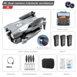 Uus Z908 Max kahe kaameraga professionaalne HD-harjadeta droonimootoriga miniaerofotograafia FPV takistuste v&auml;ltimise WIFI neljakopteri m&auml;nguasi Grey Dual4K3B