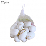 20 tk munad m&auml;nguasi Mini DIY Graffiti plastist lihav&otilde;ttesimulatsioonimunad p&uuml;hadekaunistuseks valge