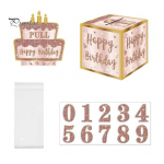 Palju &otilde;nne s&uuml;nnip&auml;evaks Rahakinkide karbi komplekt DIY kleepsudega S&uuml;nnip&auml;evapeo Rahakarp V&auml;ljat&otilde;mmatav Rahakarp Peo rekvisiidid roosa