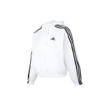Adidas Kolme triibuga kootud tuulejope tikitud logoga Naiste &uuml;ler&otilde;ivad Valge IC0560 M