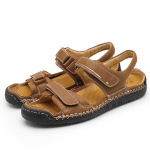 Meeste sandaalid mustad nahast Gladiator Sandaalid Suvised Rooma sandaalid Meestele Suures suuruses rannajalatsid EU:45 must
