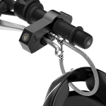 Motorcycle Lock Helmet Lock & Handlebar Lock & Anti Theft Brake Lock Combo for Within 1.3-1.5 Inches All Tricycle Bike ATV Scooter (Black)