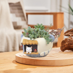 Armas lilleistutuspott sisevaik, ainulaadne drenaažiavaga mitmeotstarbeline mini 12.5cmx7cmx11cm