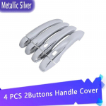 Autoukse k&auml;epidemekatted Renault Captur MK2 JB JE jaoks L&auml;ikivmustad k&auml;epidemekatted Dekoratsioonid V&auml;lisaksessuaarid Metallic Silver 4pcs