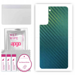 apgo Protective Skin Sticker for the back compatible with Samsung Galaxy S21 Plus 5G, Wrap Film, Foil, Vinyl - Pattern Carbon Chameleon CAKA1
