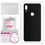 apgo Protective Skin Sticker for the back compatible with vivo Z3x, Wrap Film, Foil, Vinyl - Pattern Carbon Black