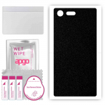 apgo Protective Skin Sticker for the back compatible with Sony Xperia X Compact, Wrap Film, Foil, Vinyl - Pattern Matte Black