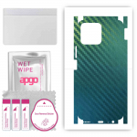 apgo Protective Skin Sticker for the back+sides compatible with Honor X8, Full Wrap Film, Foil, Vinyl - Pattern Carbon Chameleon CAKA1
