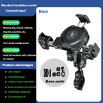 Mootorratta mobiiltelefoni juhtmevaba laadimisalus Bluetooth-funktsiooniga, p&otilde;rutuskindel, vargusvastane mobiiltelefoni alus, alumiiniumsulamist materjal Ordinary bracket type valge