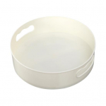 Suurep&auml;rane PP suure mahutavusega k&ouml;&ouml;gi hoiuplaat Stabiilne korduvkasutatav p&ouml;&ouml;rlev hoiualus valge