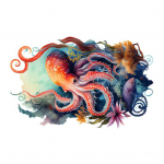 Mereloomade maailma kleebis Eemaldatav isekleepuv veekindel kunst PVC elutoa seinak&auml;imla veealune vannituba tualettruumi kaane kaunistus A