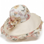 V&otilde;rgusilmast Bowknot Decor &auml;mbrik&uuml;bar Lilleprinteriga valamum&uuml;tsid Suvised UV-kaitsega p&auml;ikesevarjum&uuml;tsid sobivad reisipuhkuseks M（56-58cm） beež